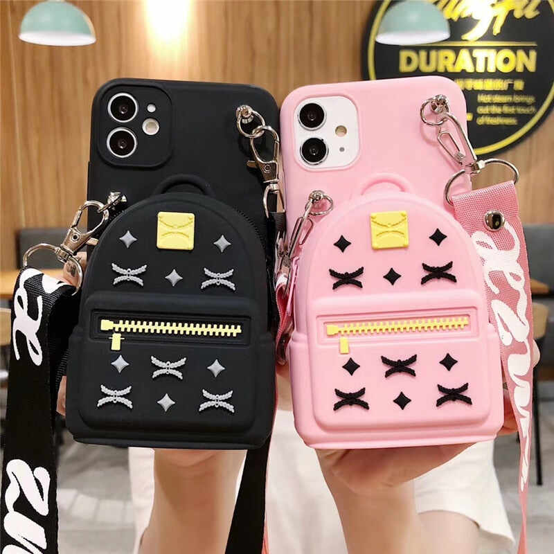 3D  Wallet Coin Bags Cute Phone Case