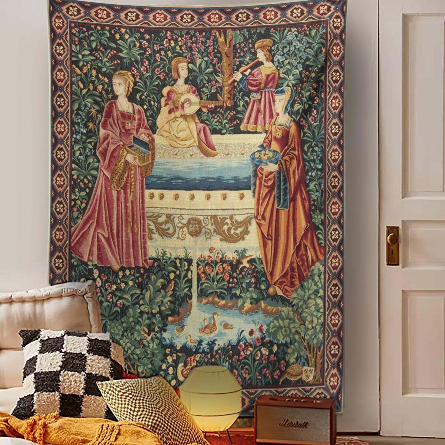 Medieval Painting Wall Tapestry Art Decor