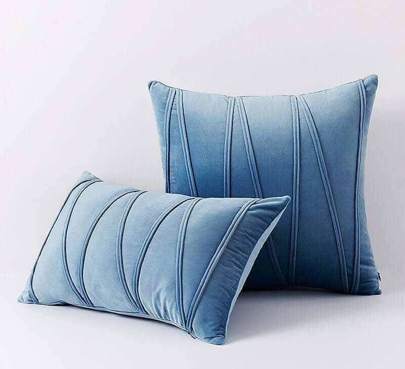 Striped Velvet Throw Pillow Covers