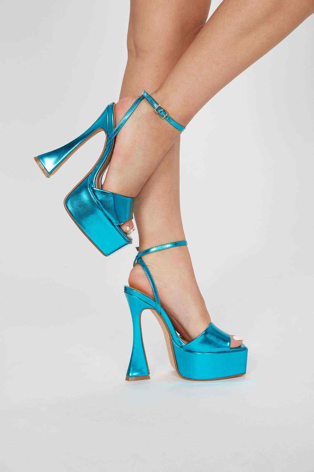 New Look Platform Heels   Blue