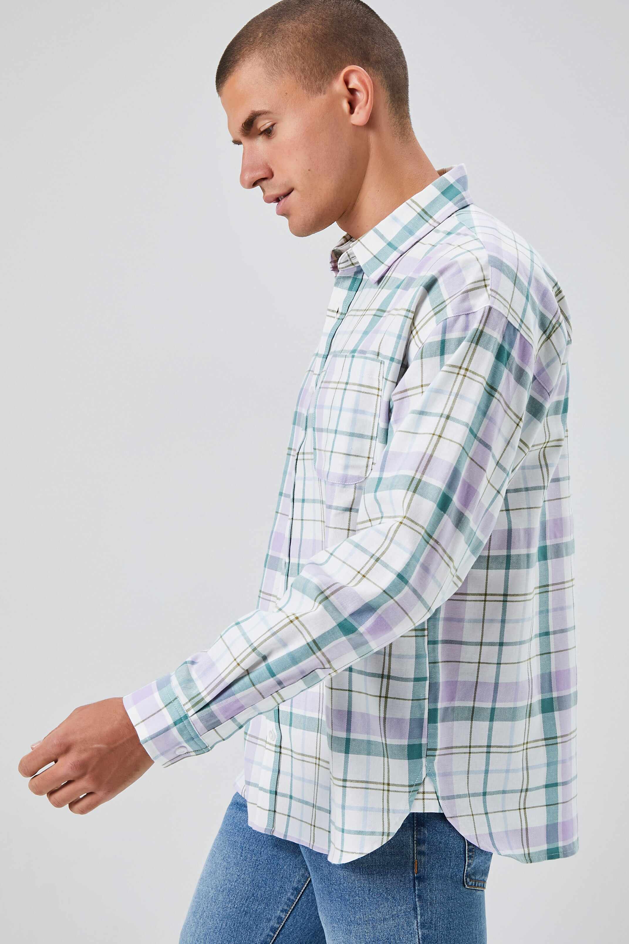 Men Apparel | Plaid Linen-Blend Shirt Taupe Forever21 - NP82776