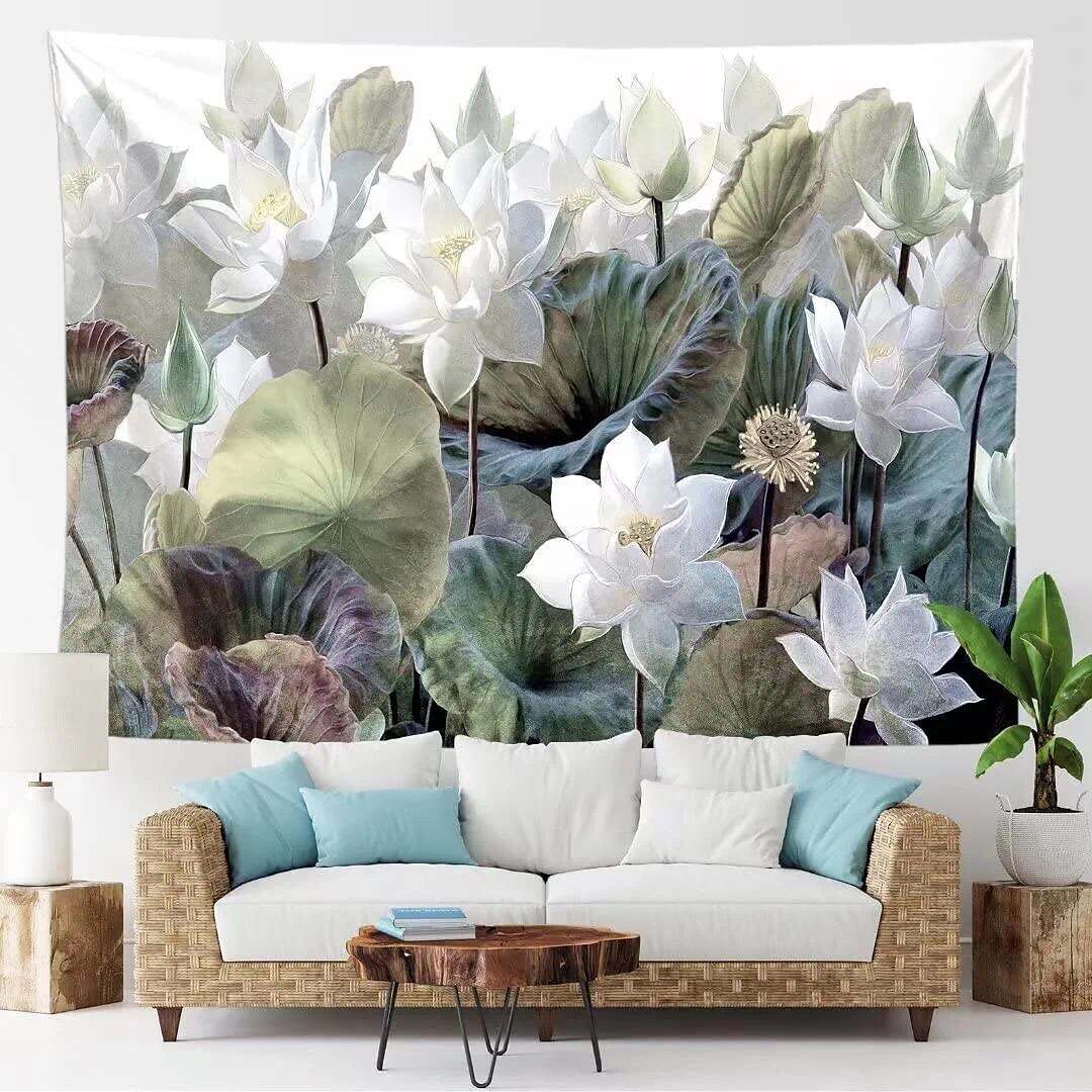 Painting Wall Tapestry Lotus Flower Art Decor