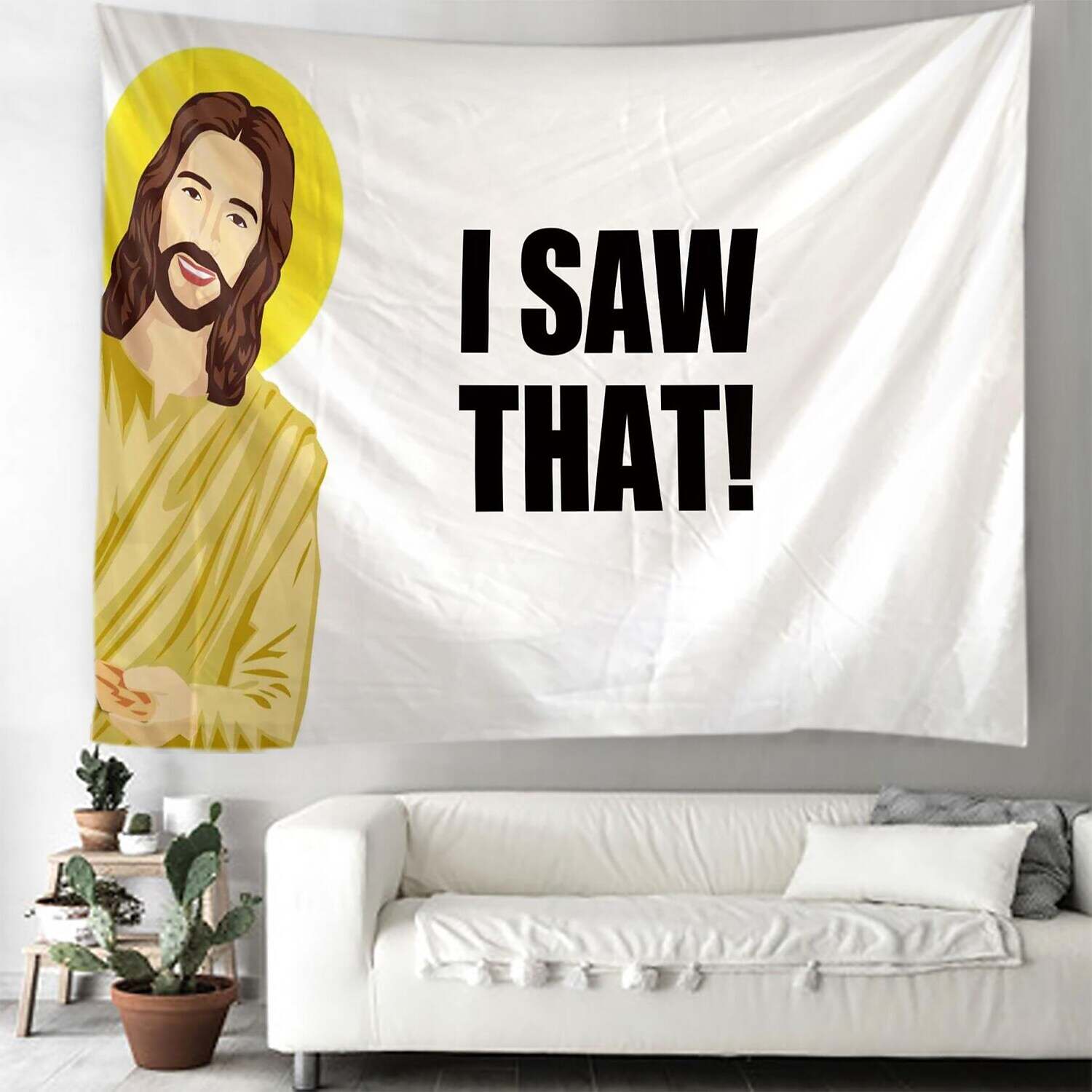 Funny Large Wall Tapestry Jesus Art Decor