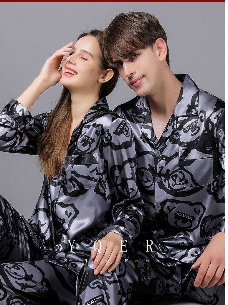 Regular Sleeve Simple Others Regular Fit Couple Pajamas Pajama Set