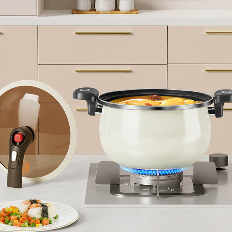 Newly upgraded Conbacher brand 🍲 deepened and thickened anti-overflow stewing non-stick enamel micro-pressure enamel pot 6.5