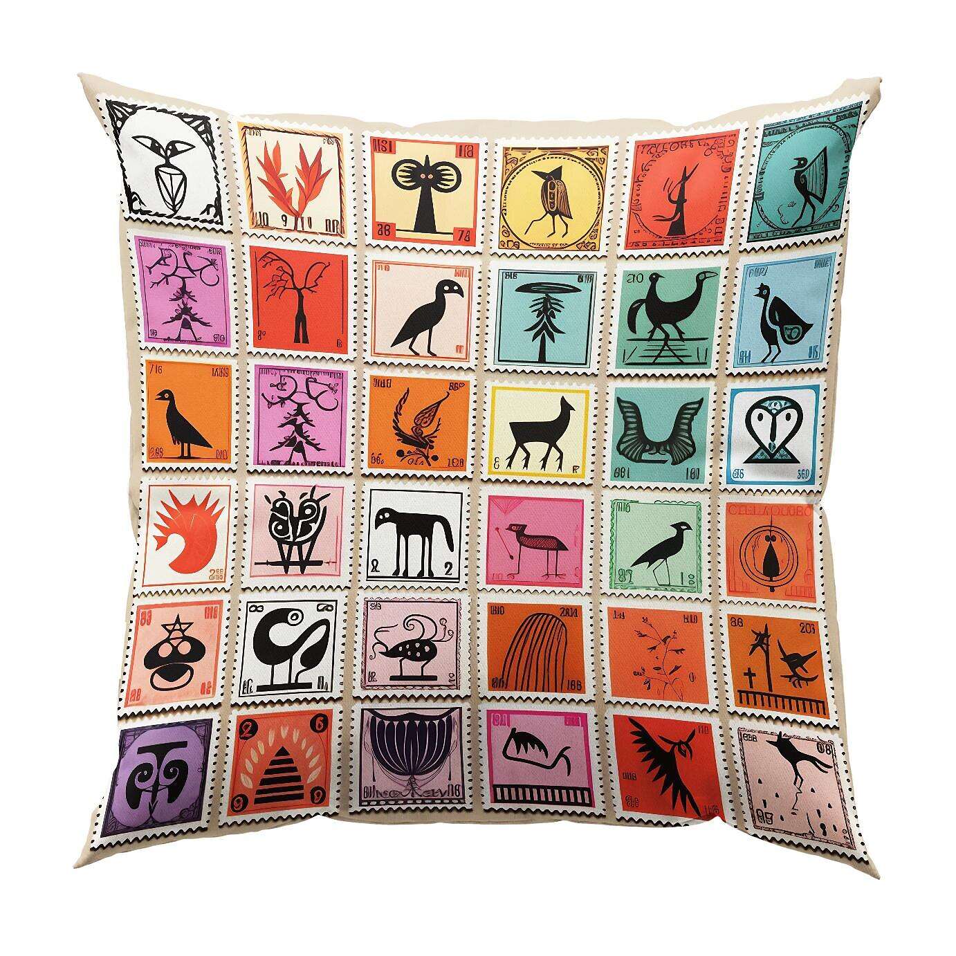 Stamp Collection Pillow Cover 1PC