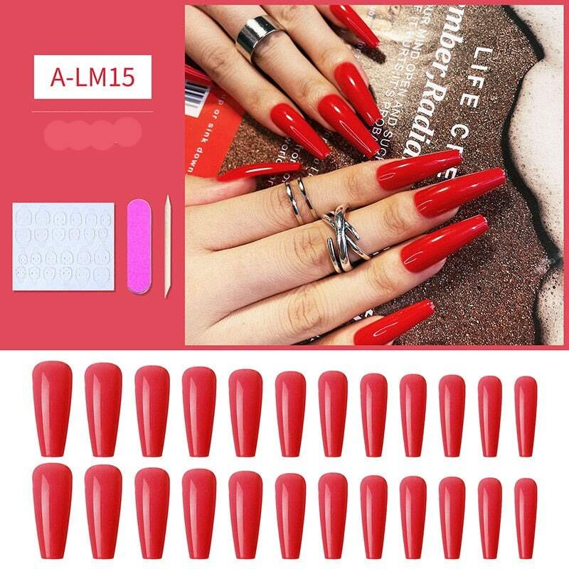 24 pcs/box matte ballerina false nails