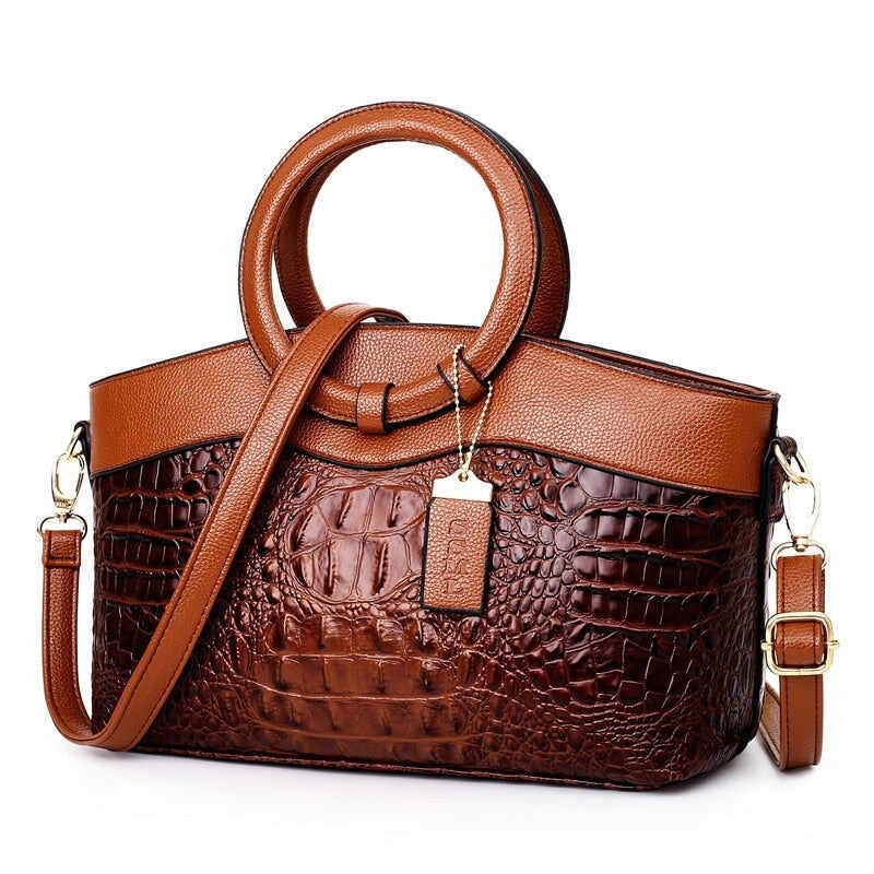 GENUINE VINTAGE CROCODILE HANDBAG