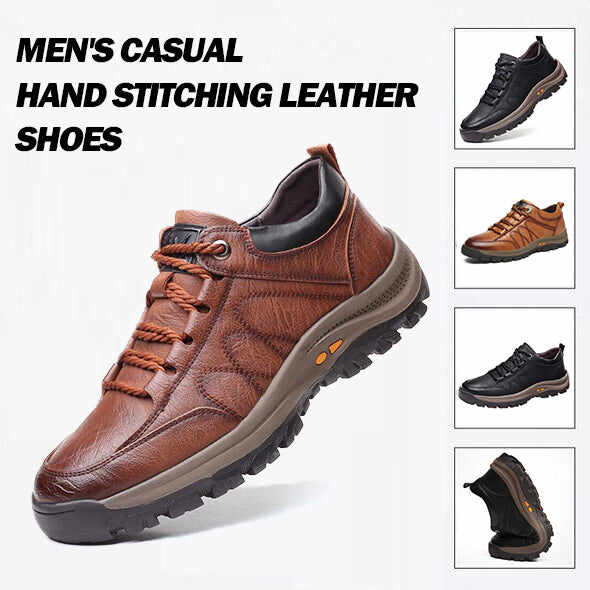 MEN'S CASUAL HAND STITCHING LEATHER SHOES