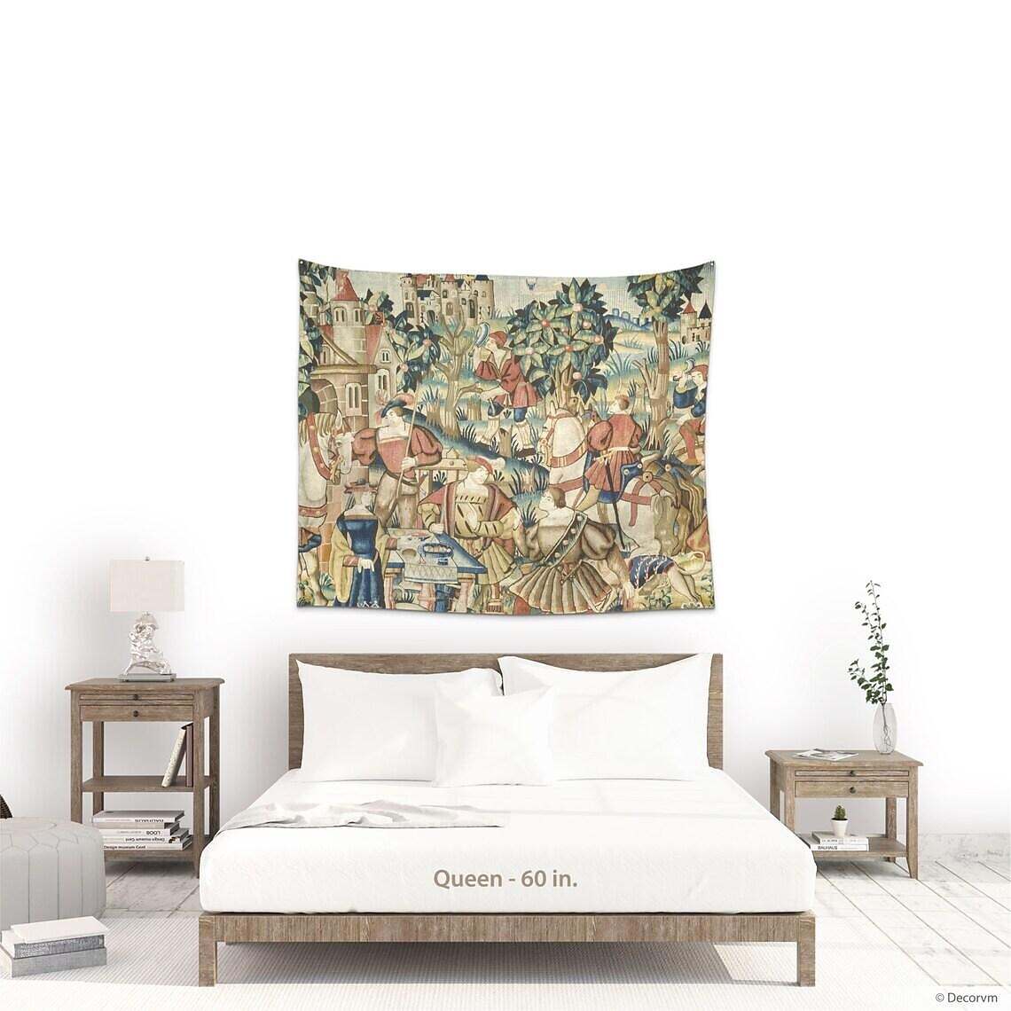 Medieval Painting Wall Tapestry Art Decor Hanging