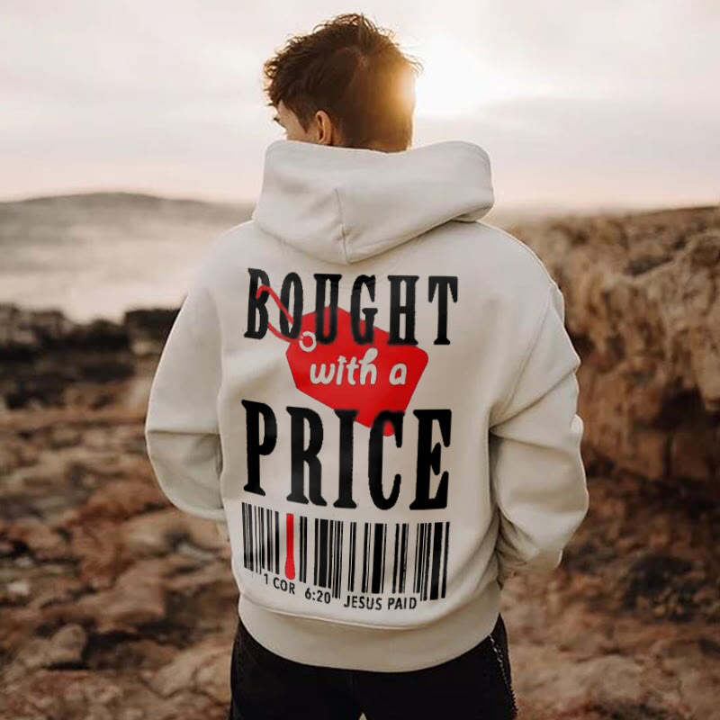 Bought With A Price Print Hoodie