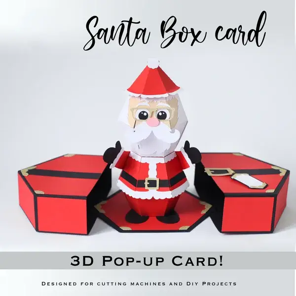 🎅Hot Sale--🥳3D Santa Claus Prank Pop-up Box card🎁