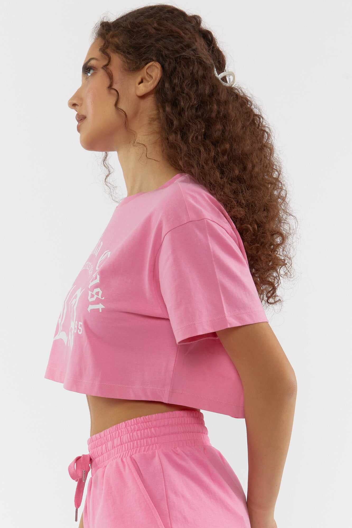 Women Apparel | Graphic Cropped Tee Light Pink Forever21 - BX22811