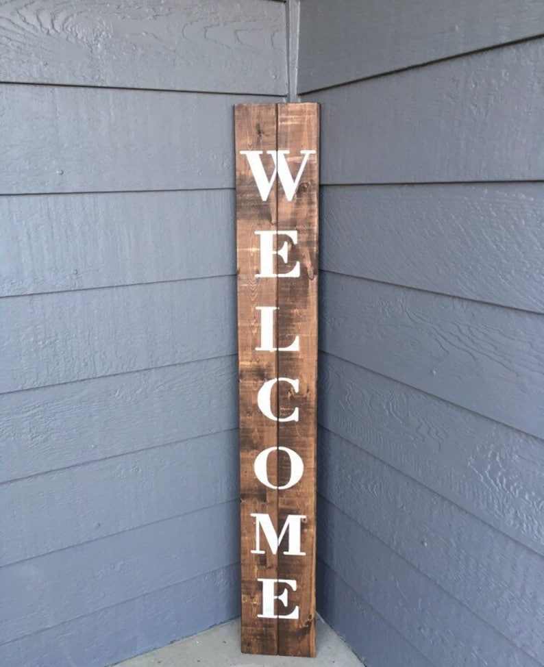 Welcome Sign, Front Door Welcome Sign, Welcome Sign Front Porch, Welcome Sign Front Door, Wood Welcome Sign, Rustic Wood Welcome Sign