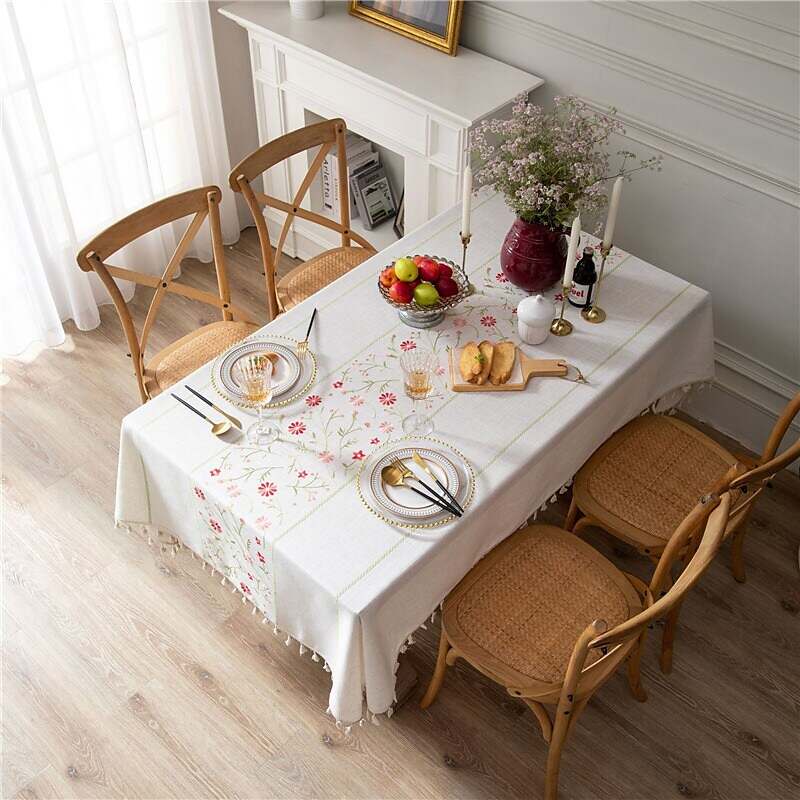 Pastoral Tablecloth Cotton Linen Fabric Table Cloth