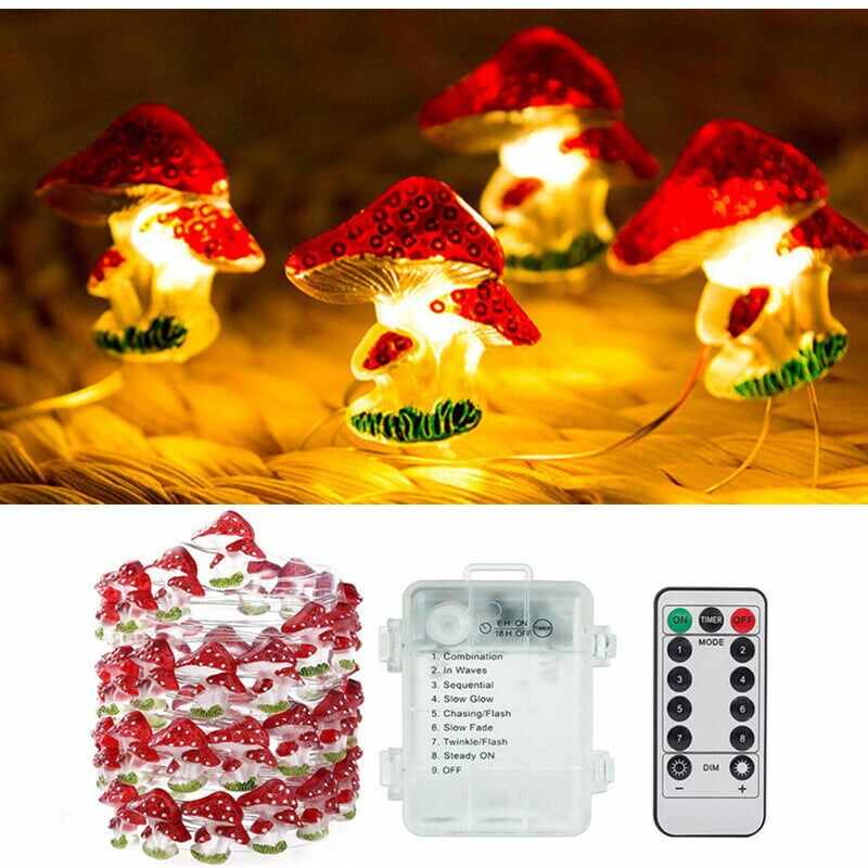 Mushroom LED String Lights