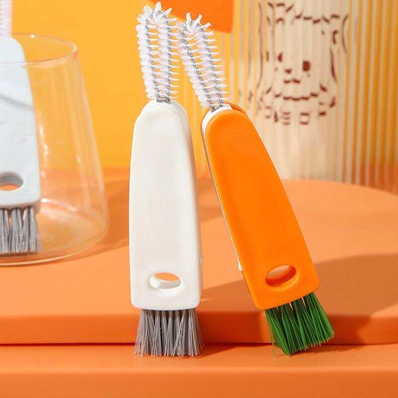 Cleaning Brush,Beveled Corner Versatile Cleaning Brush Hand Held Radish Shape 3 In 1 Cleaning Brush