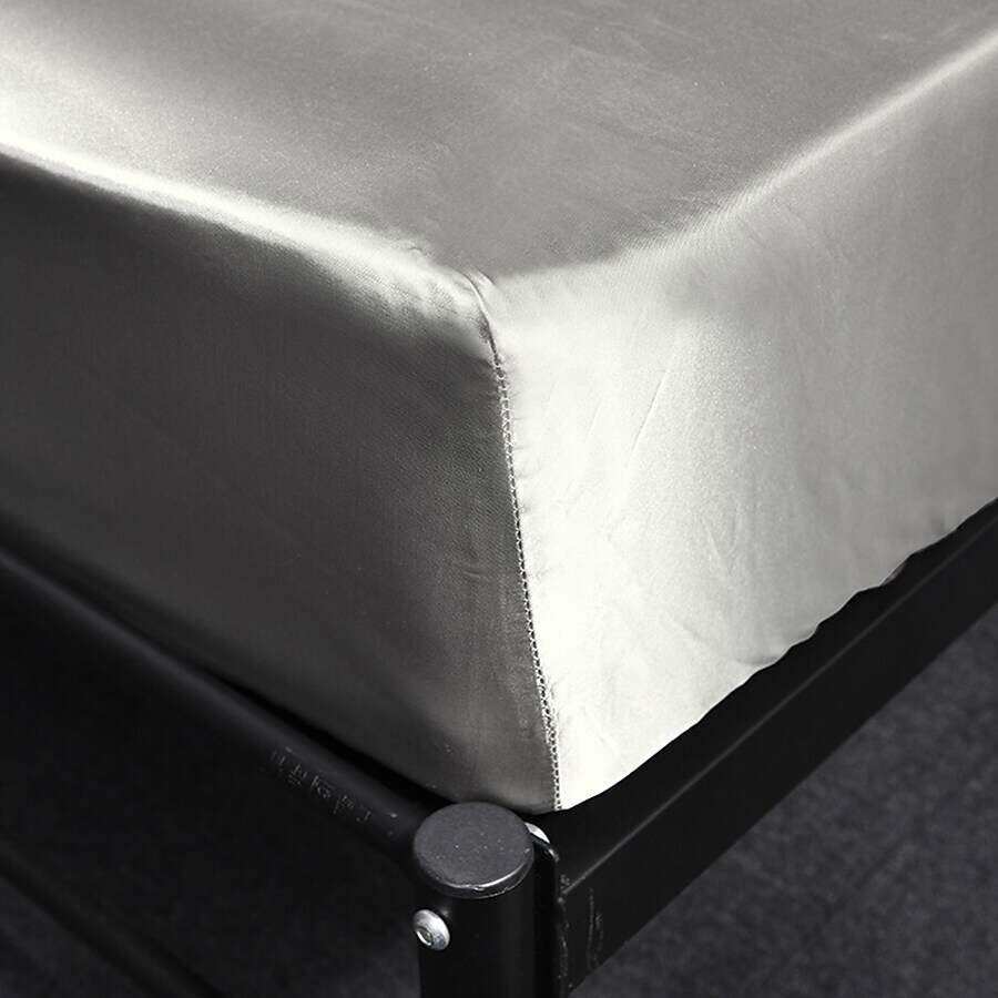 Silk Satin Fitted Sheet Bedding Fitted Sheet Hotel Home Bedroom