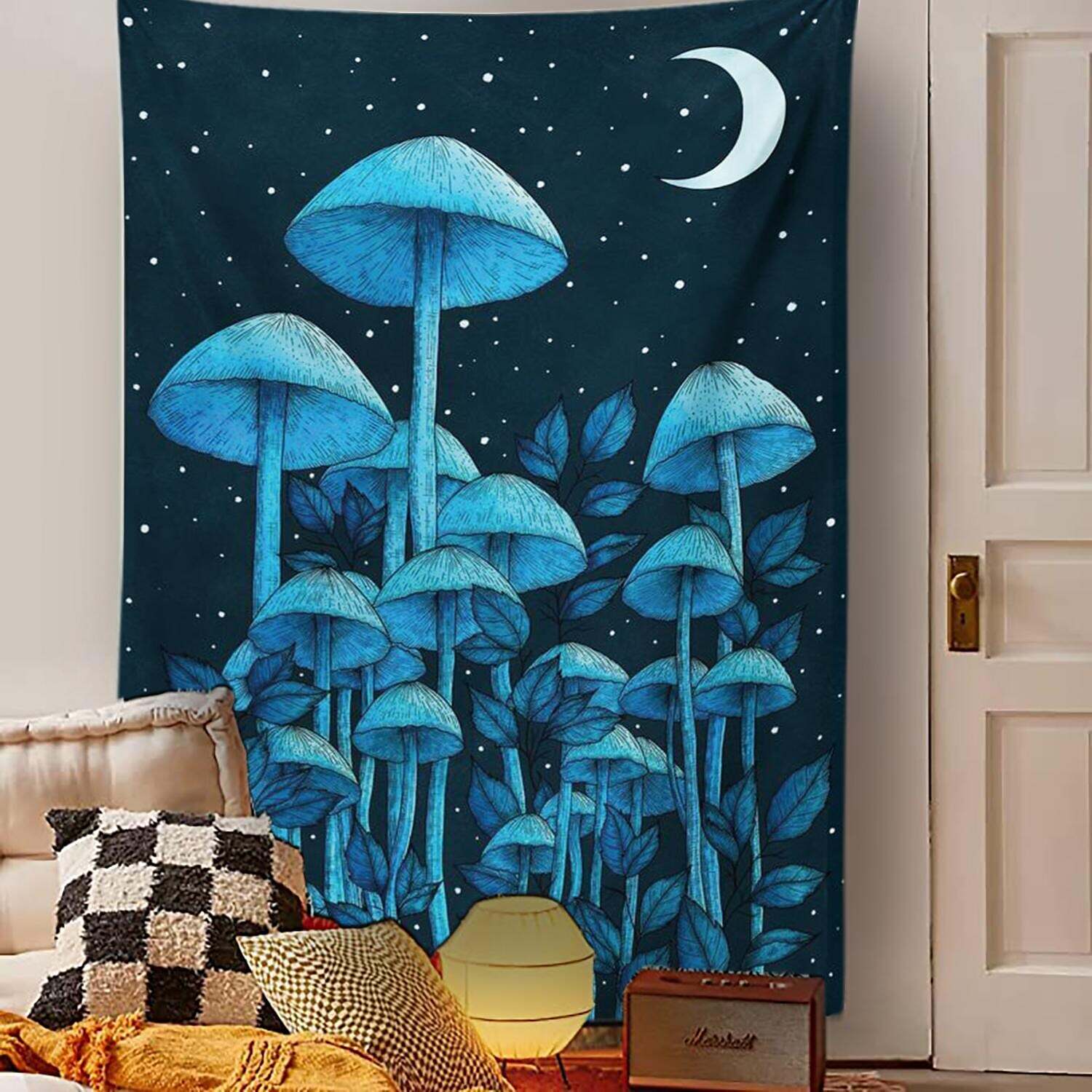 Trippy Mushroom Wall Tapestry Art Decor