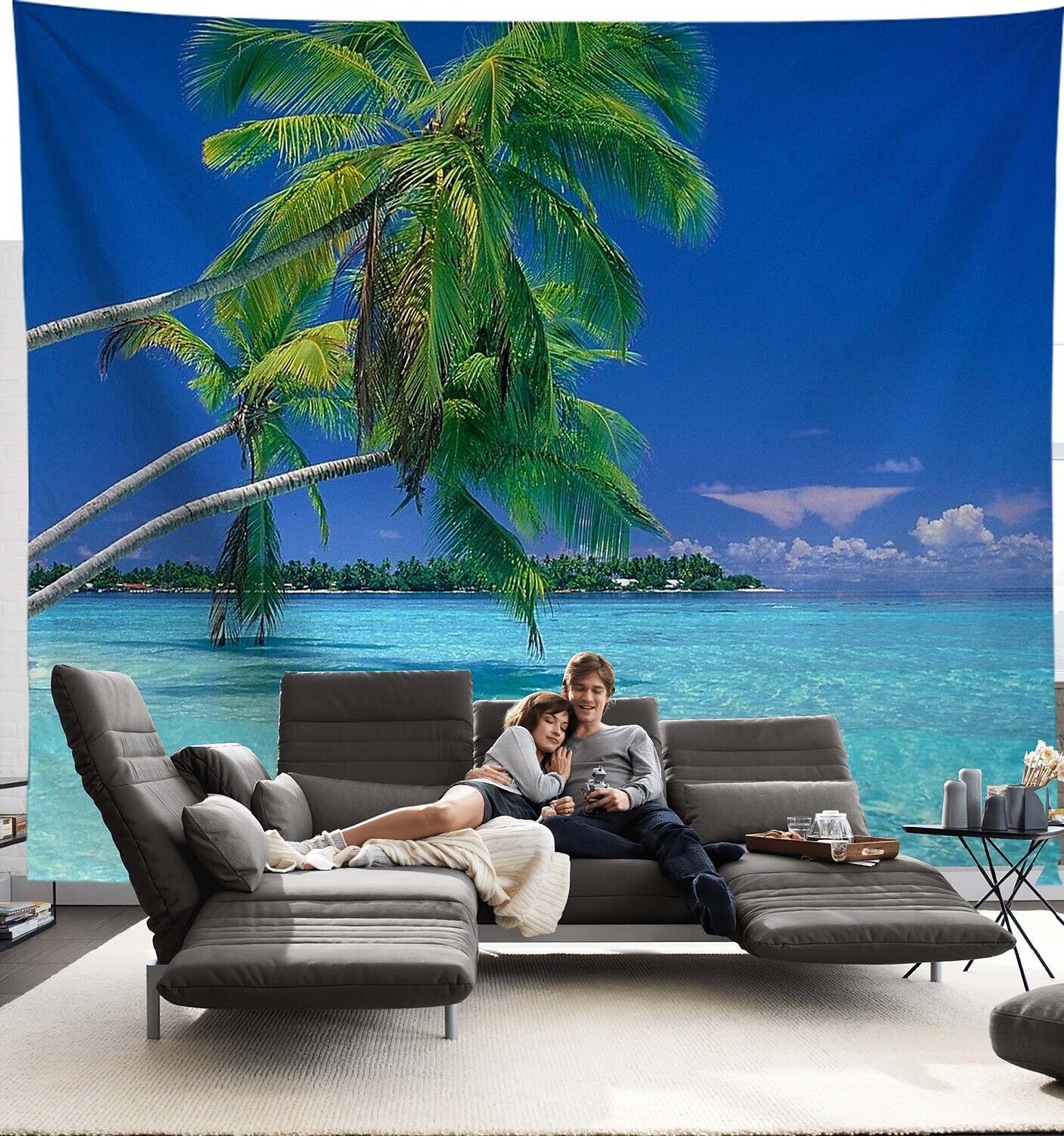 Landscape Ocean Large Wall Tapestry Island Art Decor