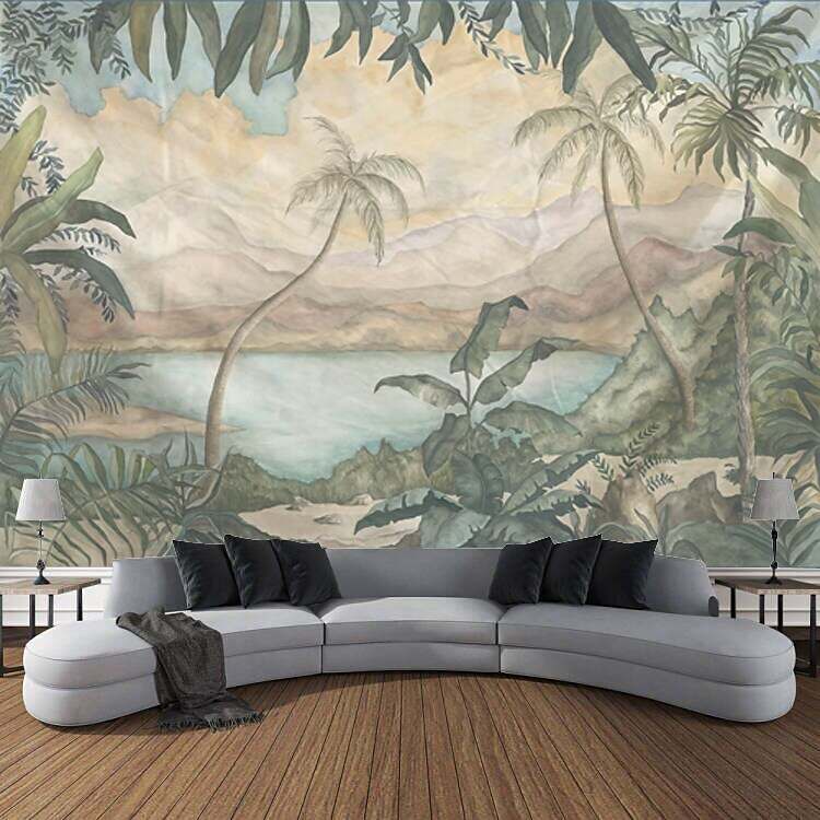 Tropical Forest Flowers Plants Landscape Tapestry