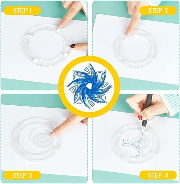 🎅Christmas Hot Sale 49% OFF - Spiral Art Clear Gear Geometric Ruler(22PCS) - Buy 2 Get 1 Free NOW