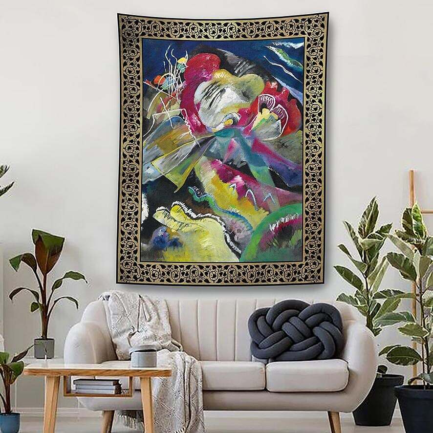 Wassily Kandinsky Wall Tapestry Art Decor Famous Painting Photograph Backdrop