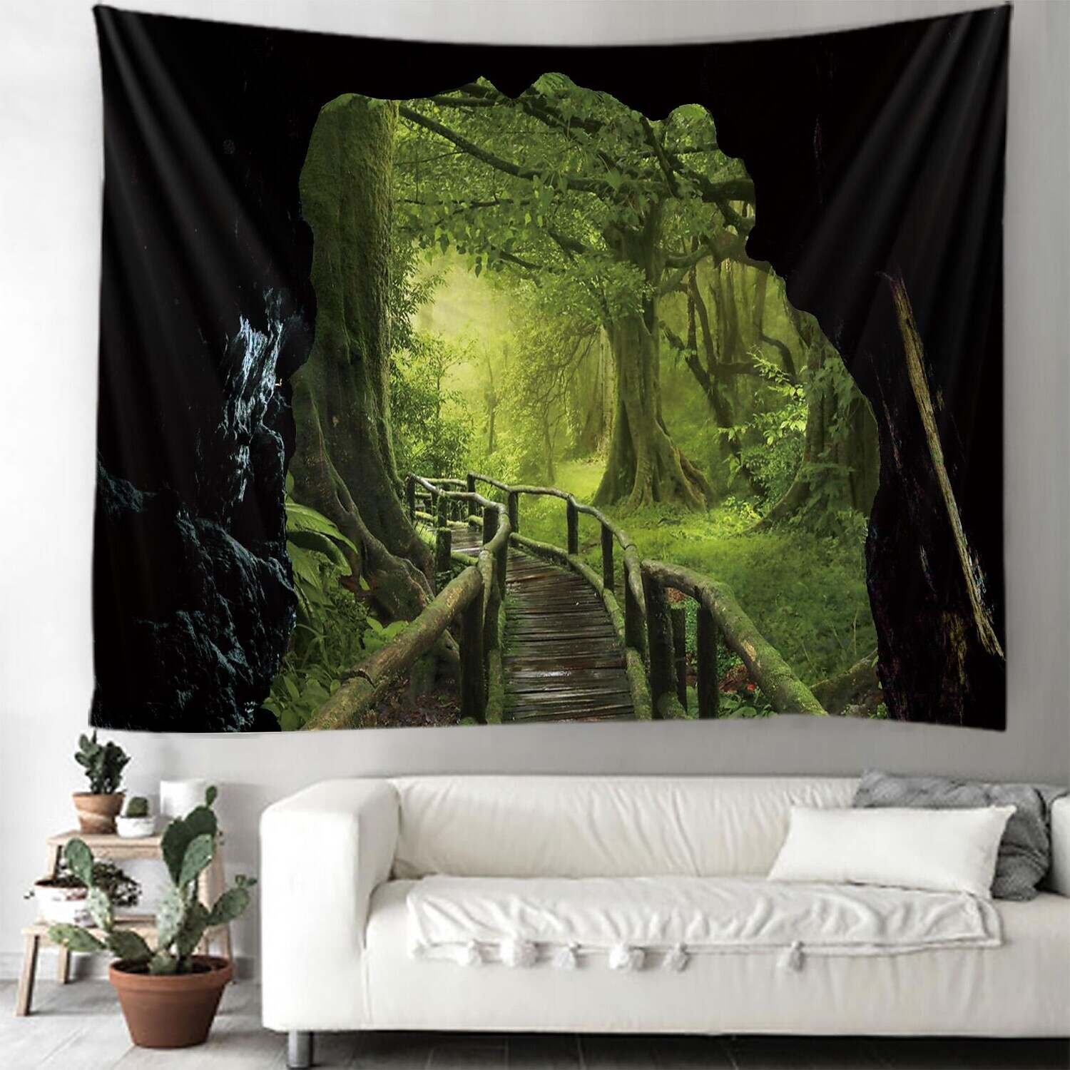 Natural Large Wall Tapestry Cave Art Decor