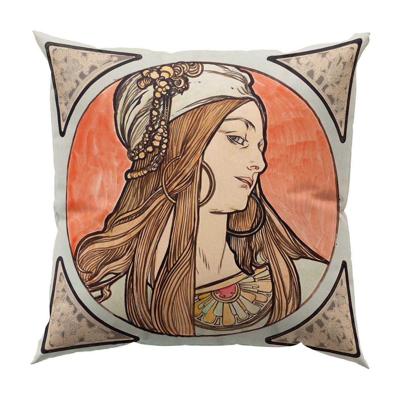 Art Nouveau Double Side Pillow Cover 4PC