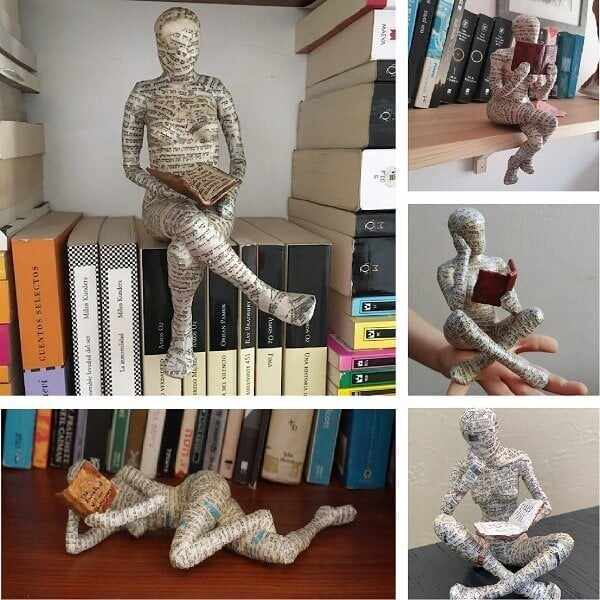 LAST DAY -49% OFF - Modern Reading Woman Statue