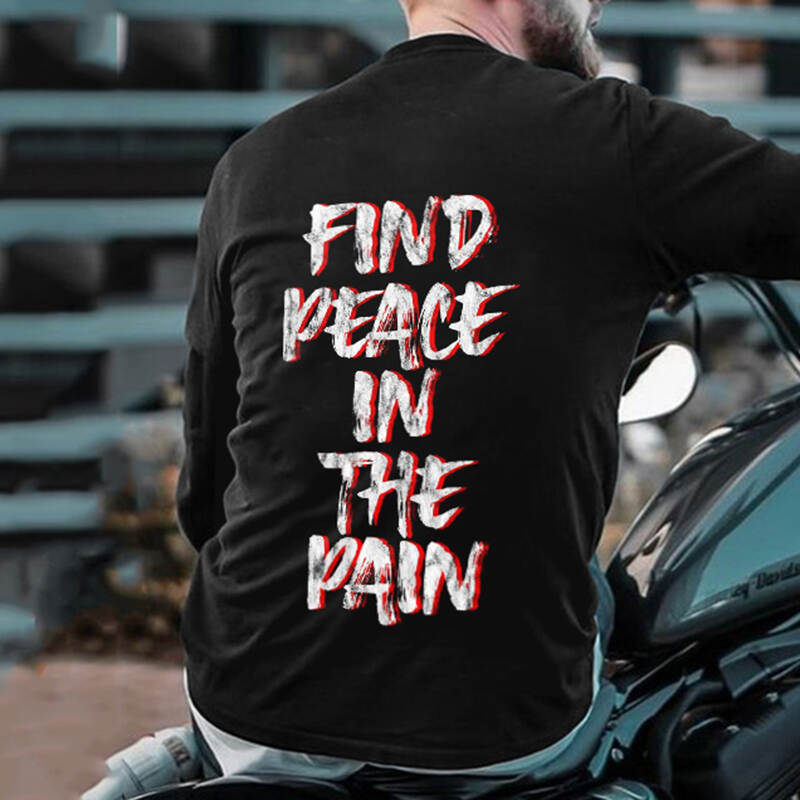 Find Peace In The Pain Print T-Shirt