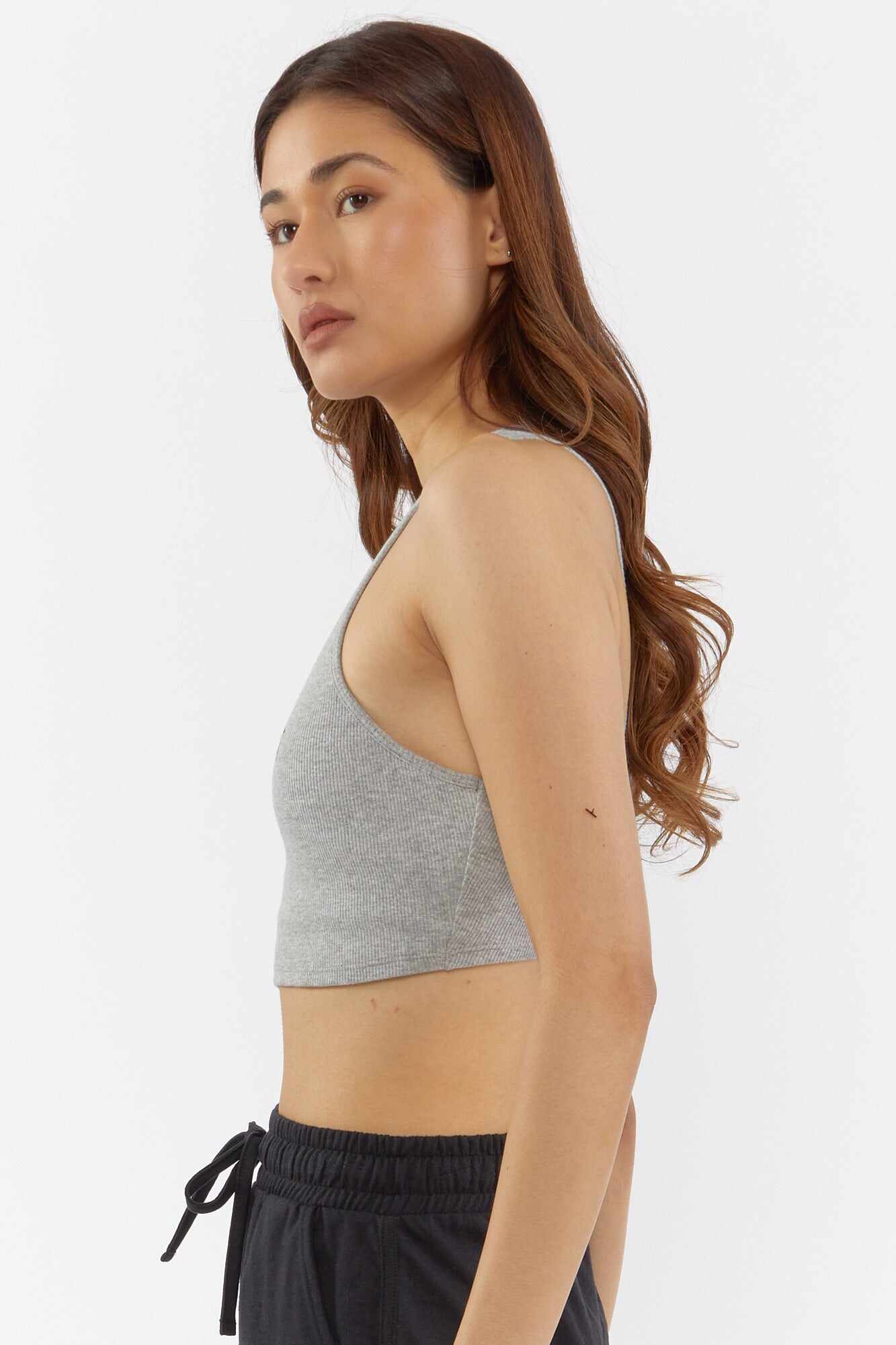 Women Apparel | Ribbed Graphic Cropped Tank Top Taupe Forever21 - BG50761