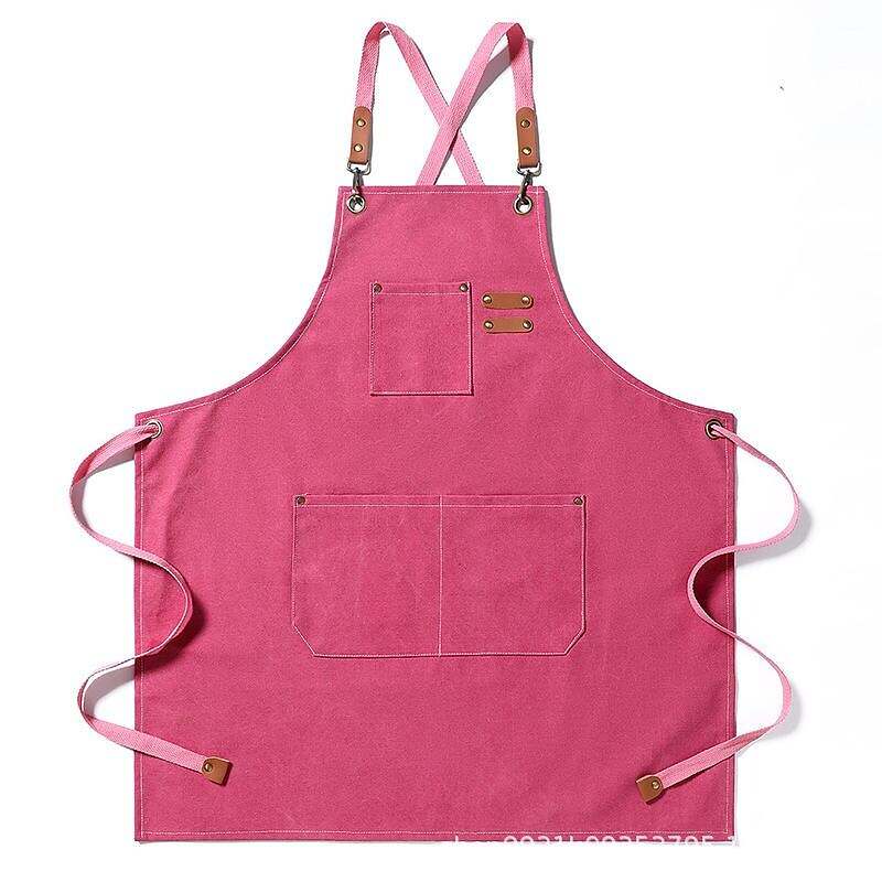 Chef Apron Black for Men Women with Pocket