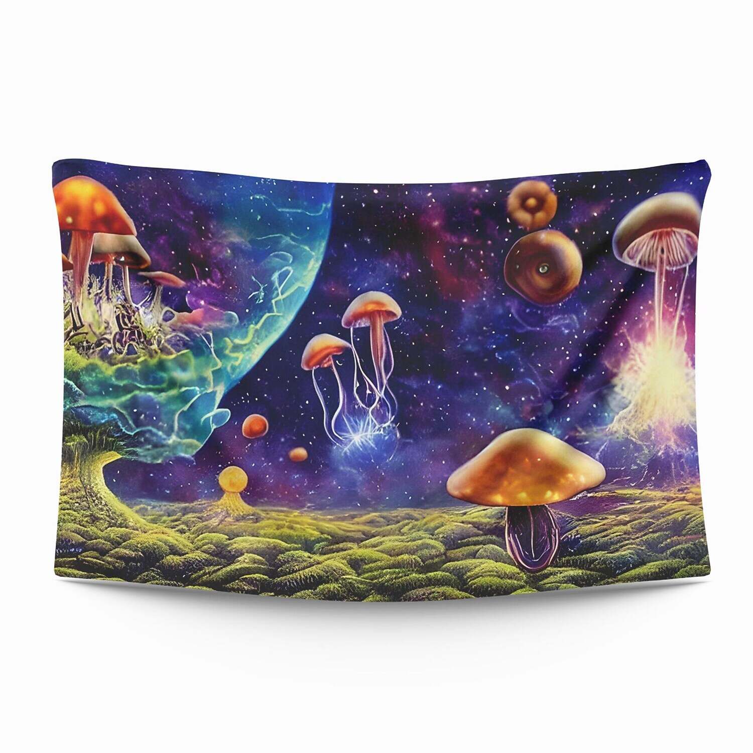 Trippy Mushroom Wall Tapestry Art Decor