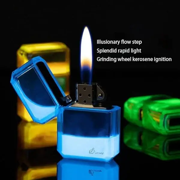 🔥Luminous color quicksand kerosene windproof lighter🔥