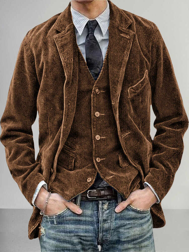 Vintage Corduroy Blazer Jacket - Buy 3 and get free shipping