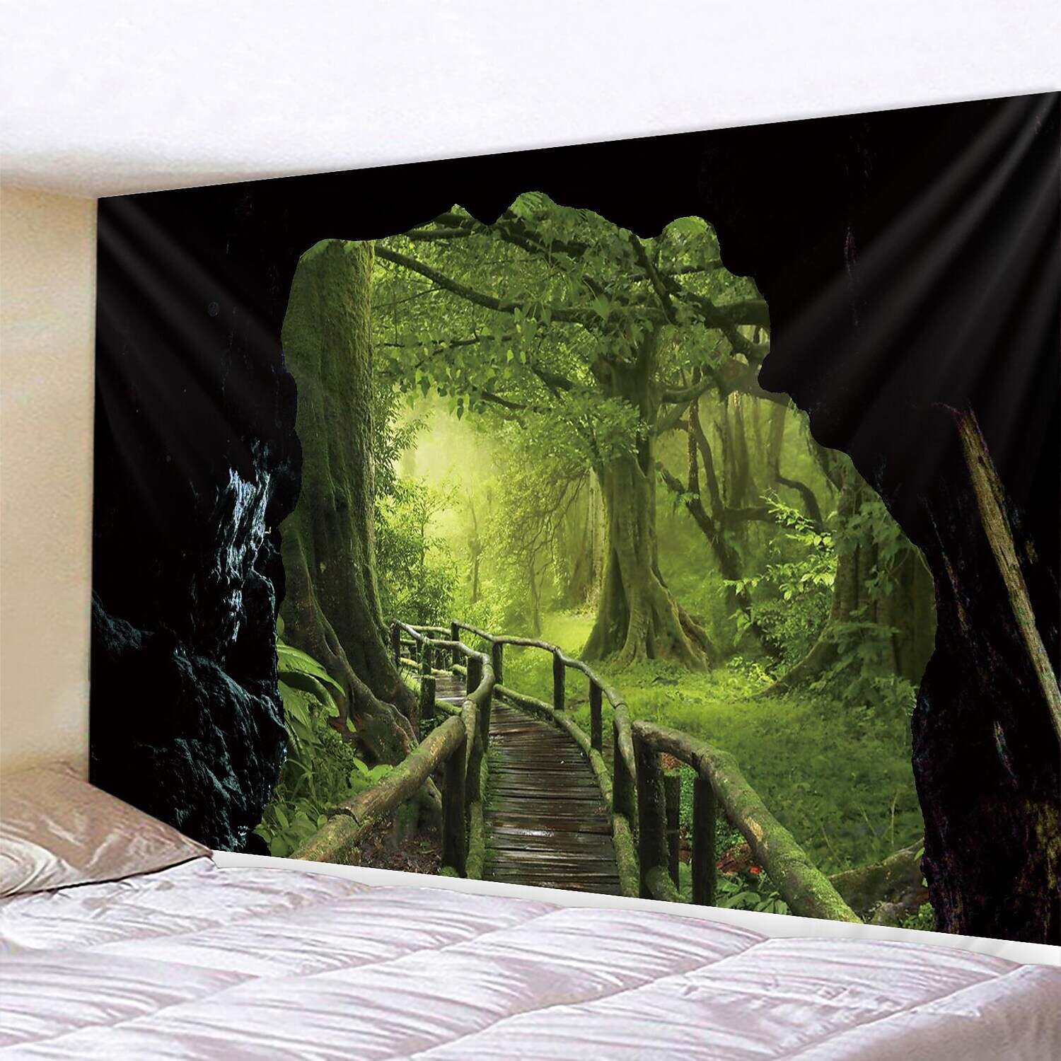 Natural Large Wall Tapestry Cave Art Decor