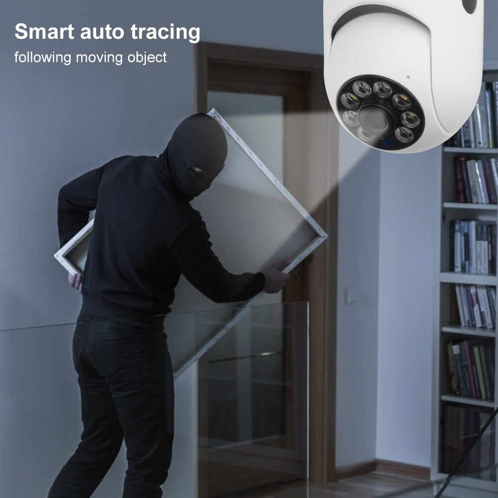 Auto Tracking Panoramic Camera Light Bulb