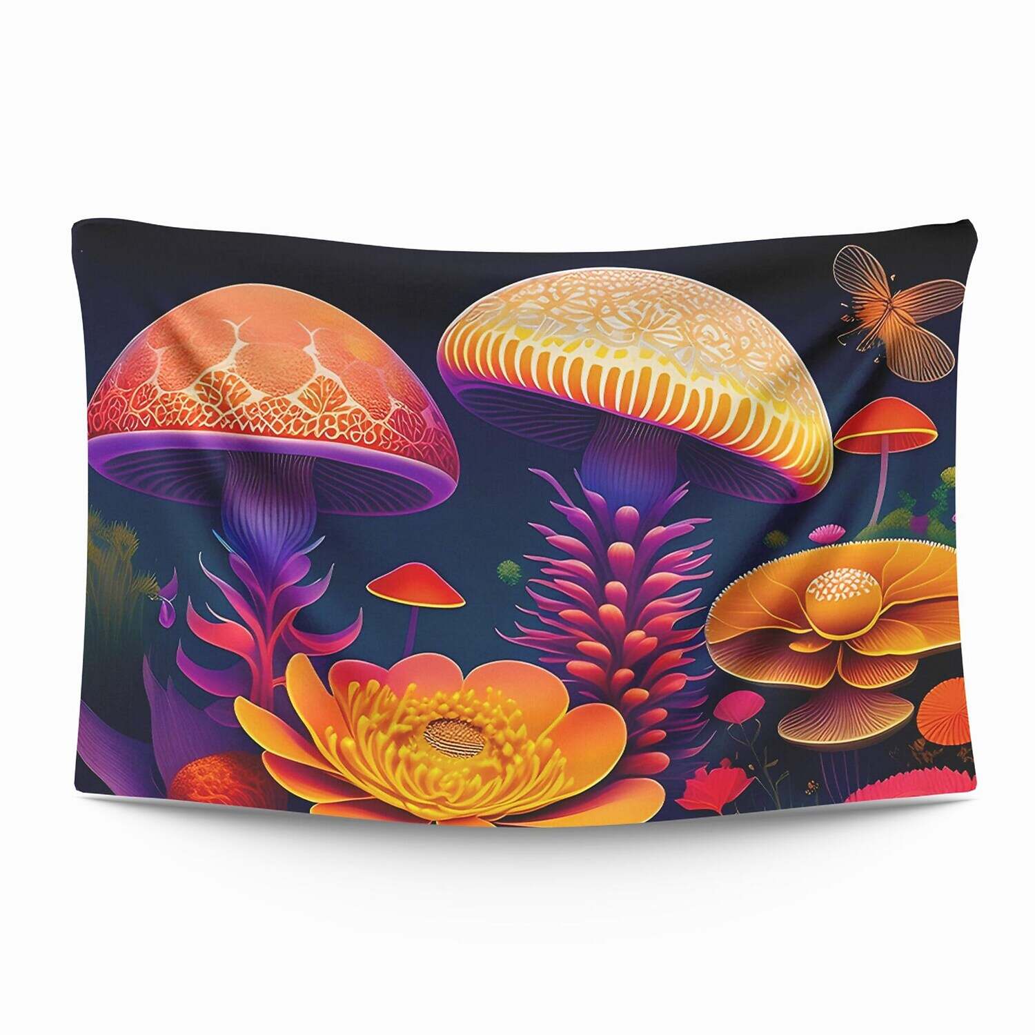 Trippy Mushroom Wall Tapestry Art Decor