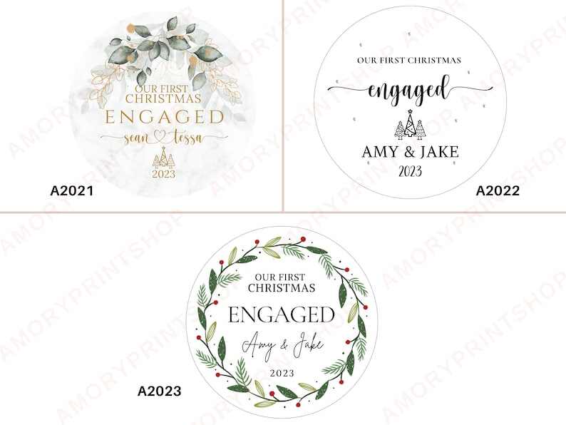 2023 Personalized Engaged Christmas Ornament | Personalized First Christmas Engaged | Custom Engagement Keepsake | Xmas Engagement X102X