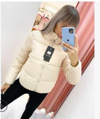 Winter solid color warm cotton coat