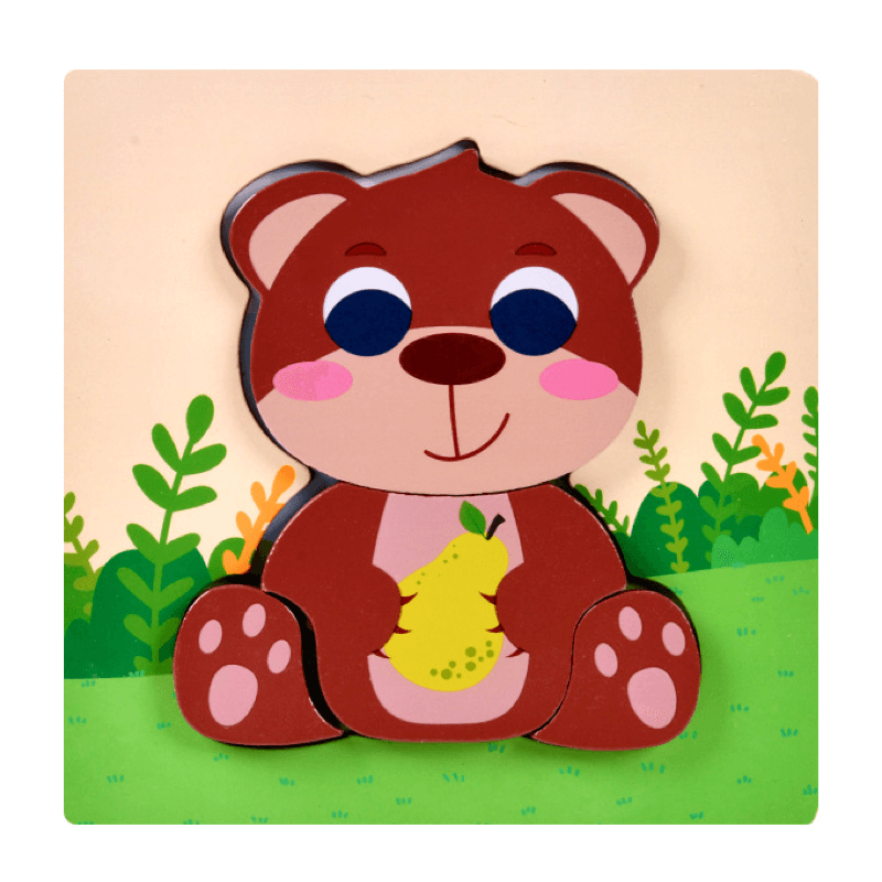 Wooden Animal Puzzle for Boys and Girls