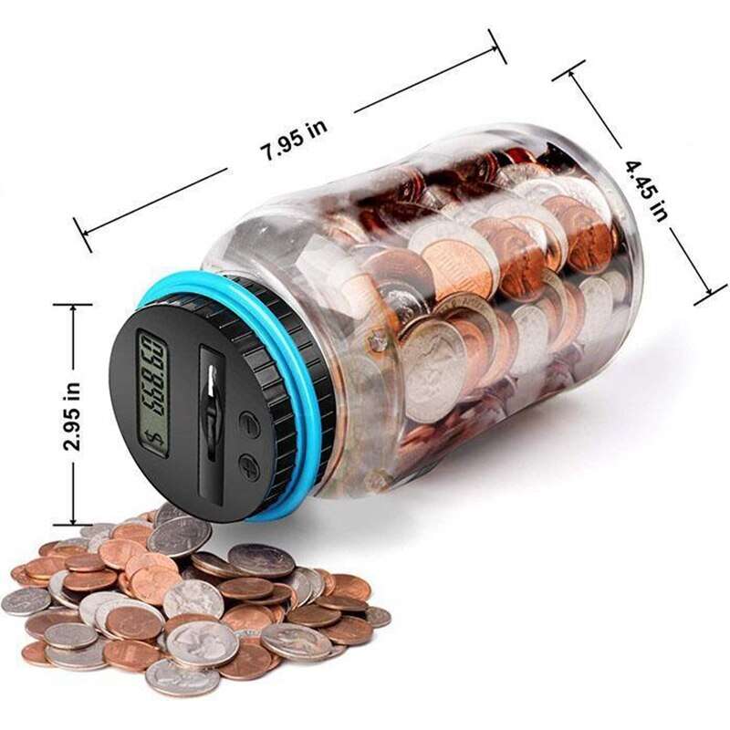 Digital Coin Counting Money Jar