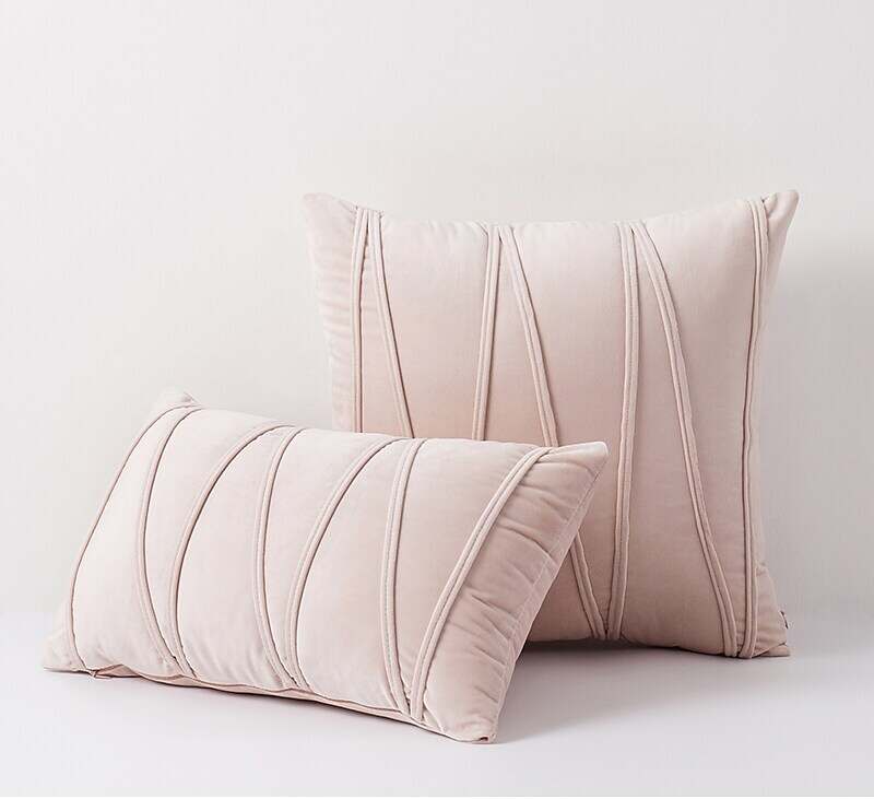 Striped Velvet Throw Pillow Covers