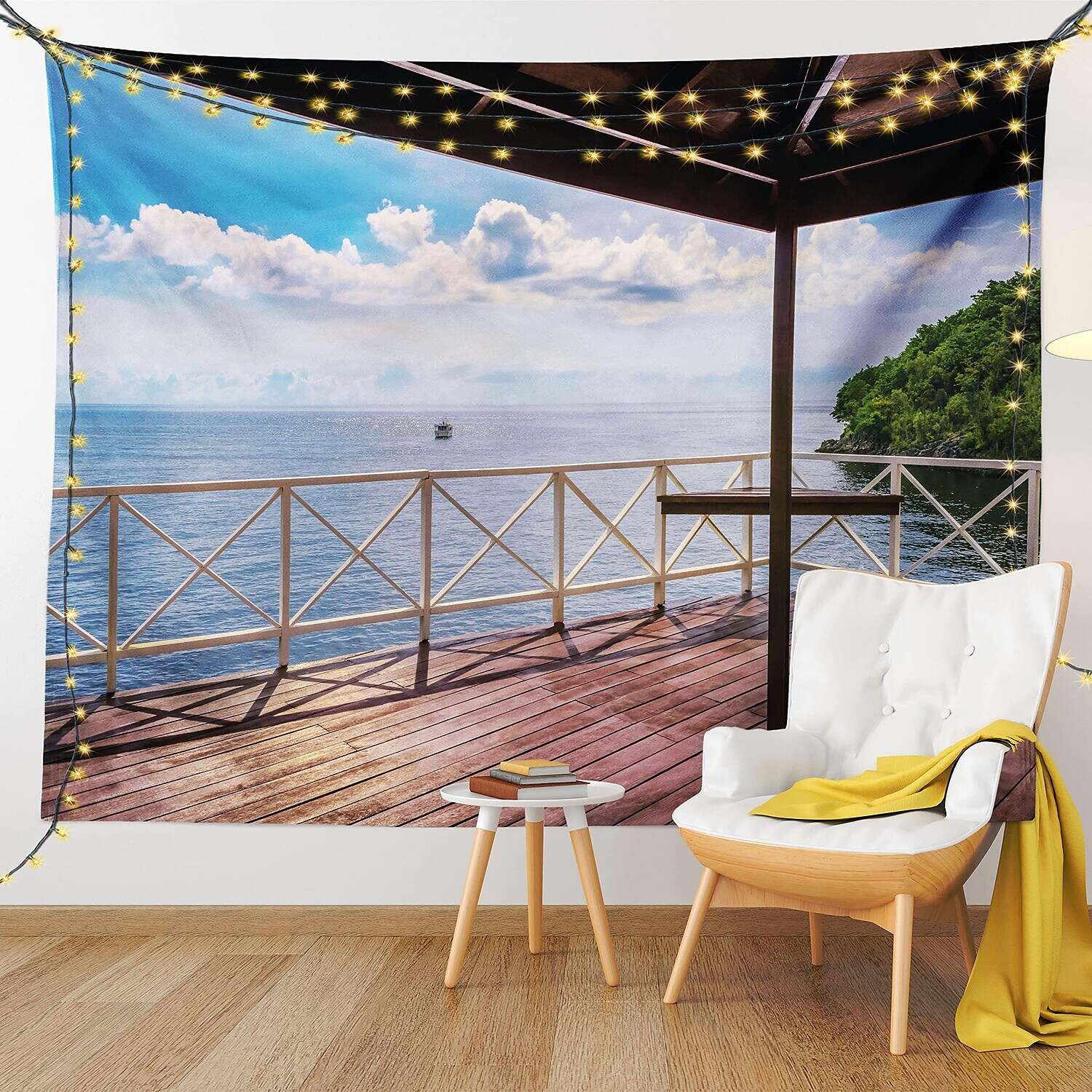 Ocean View Wall Tapestry Art Decor Photograph Backdrop