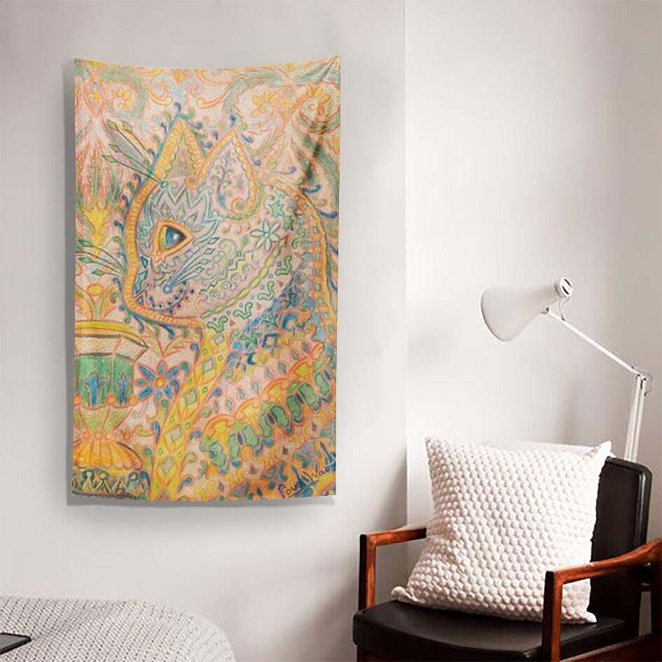 Funny Large Wall Tapestry Cat Art Decor