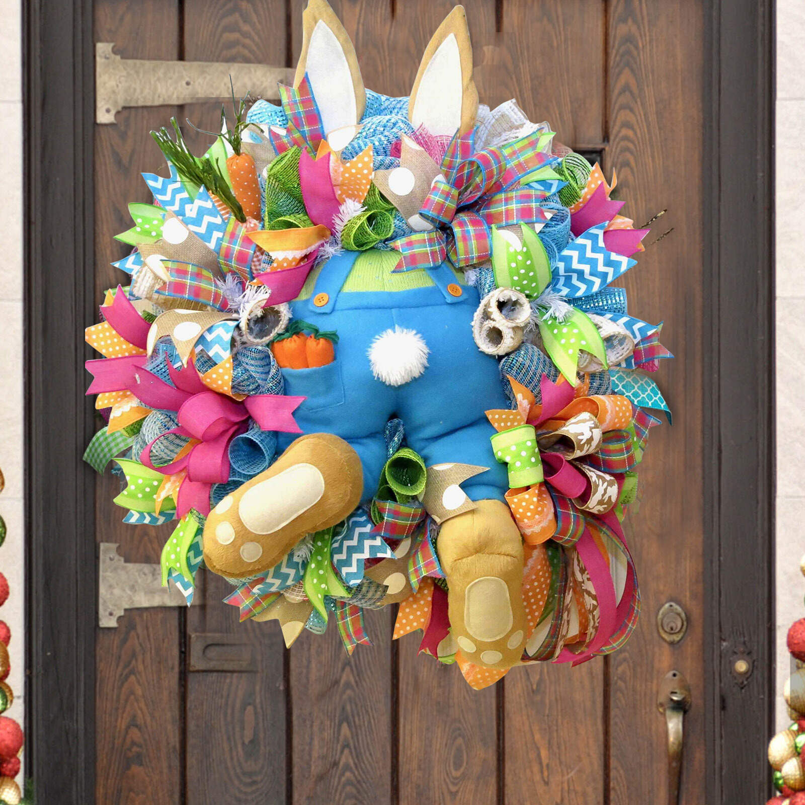 2023 New Easter Bunny Wreath Happy Easter Rabbit Decoration