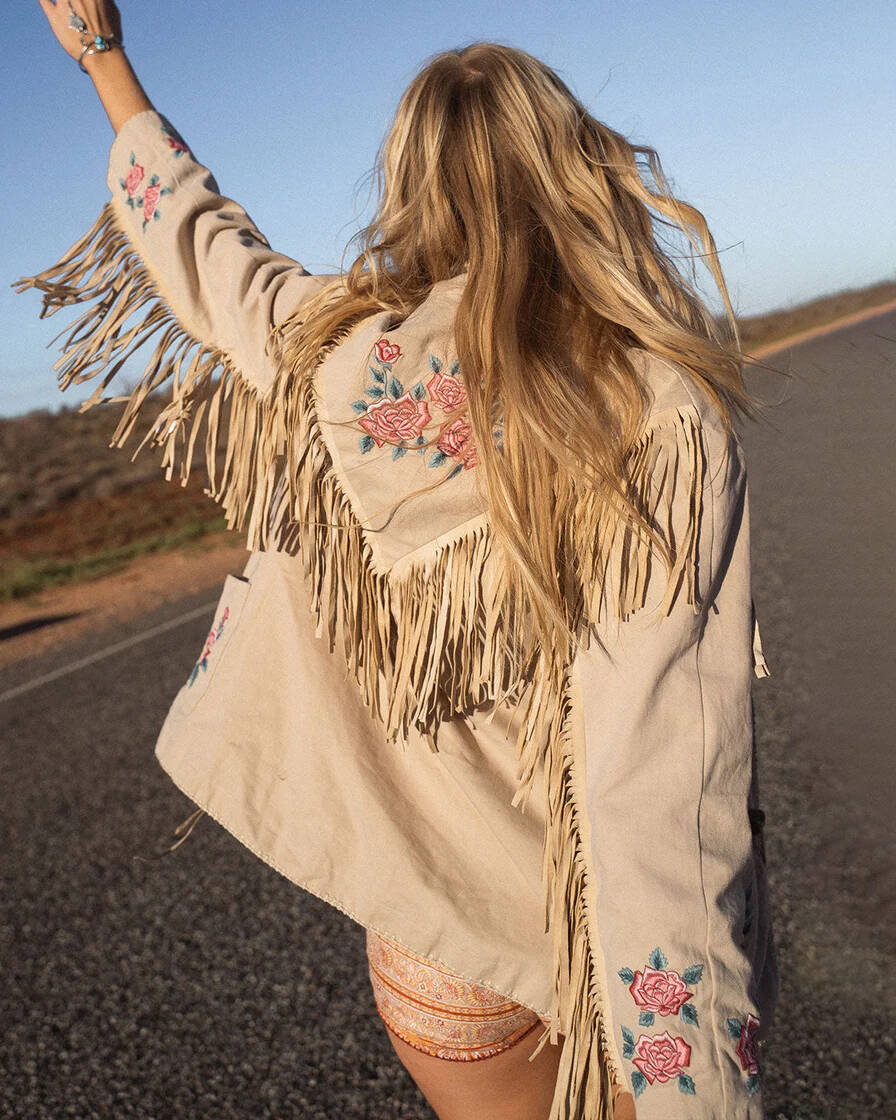 vintage fringed jacket