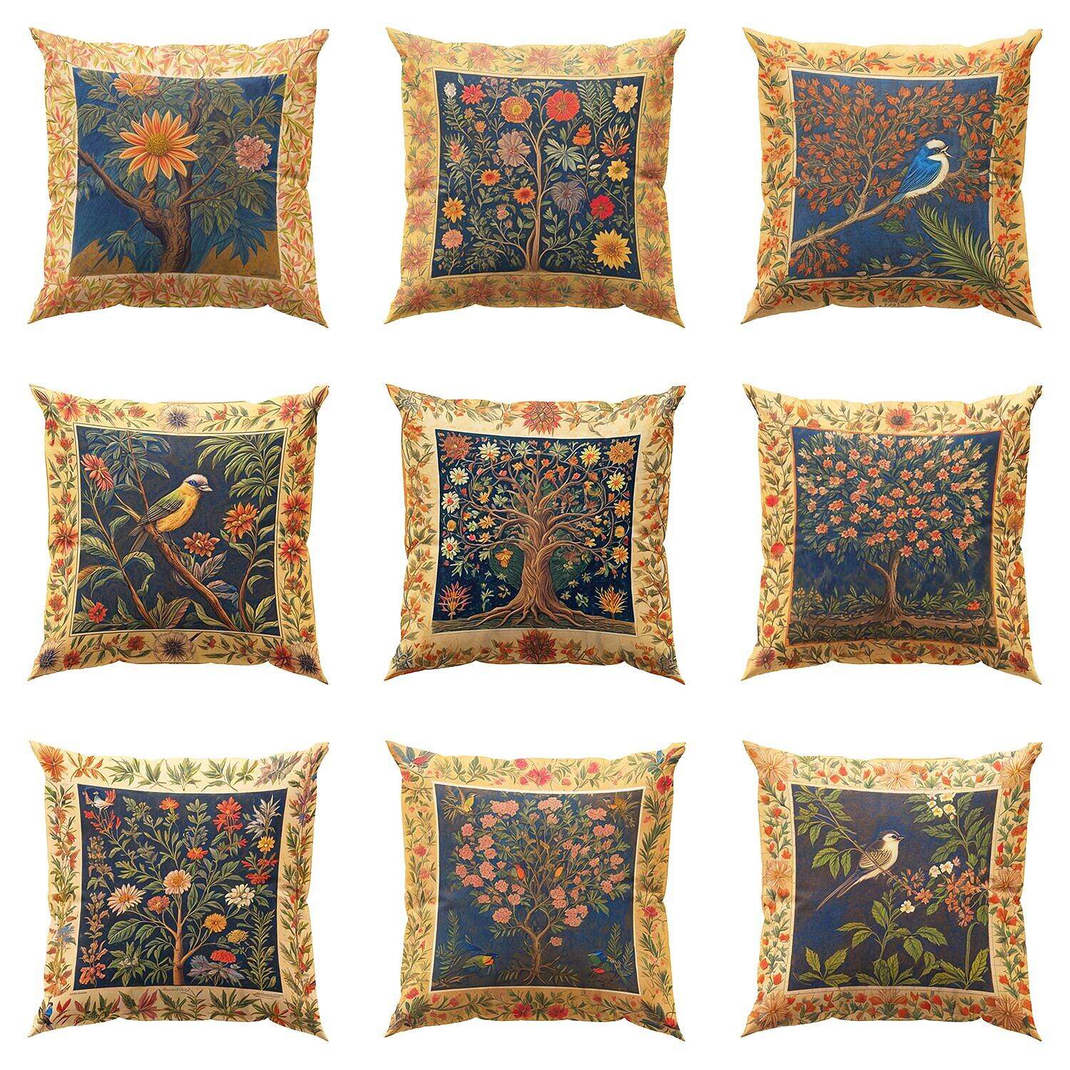 Vintage Double Side Pillow Cover 1PC Tree of Life Soft