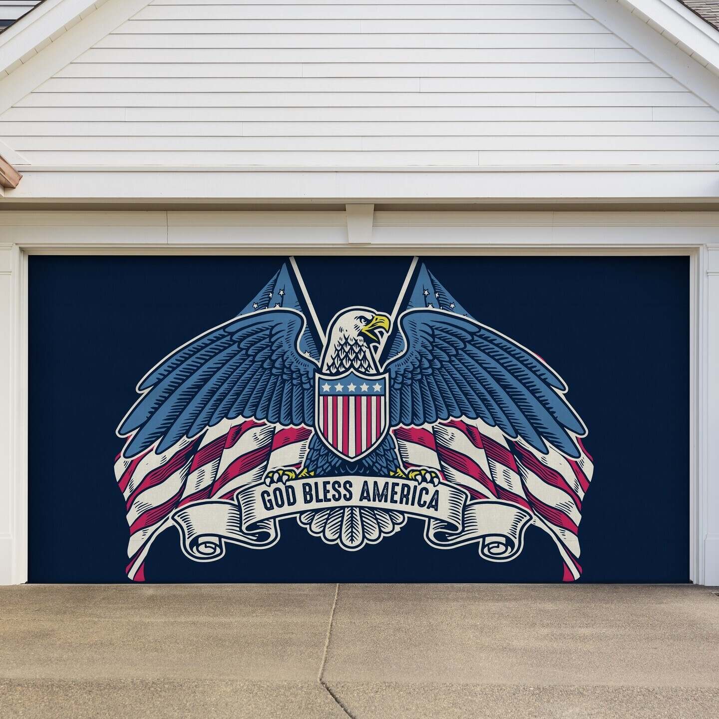 Patriotic Garage Door Mural